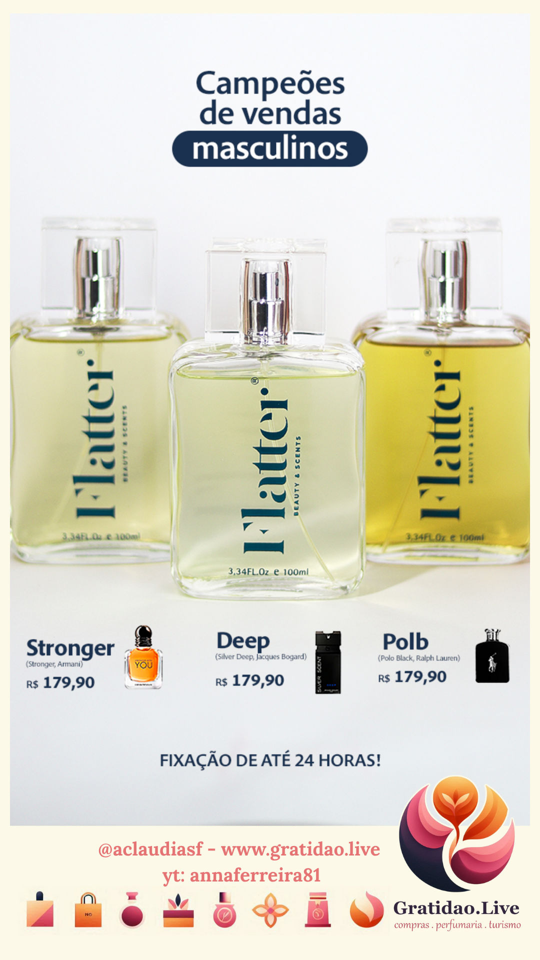 Masculinos Campeões de Vendas - Flatter Perfumaria