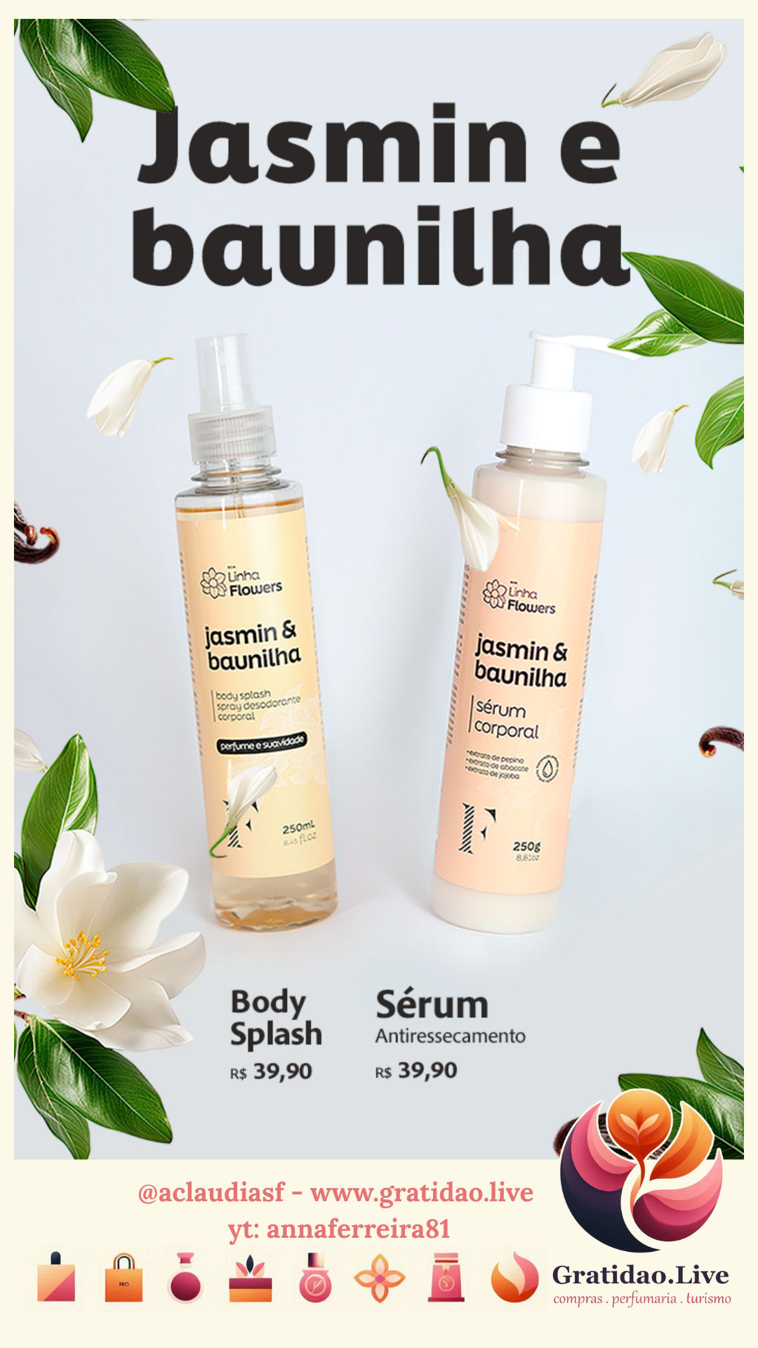Jasmin e Baunilha - Flatter Perfumaria