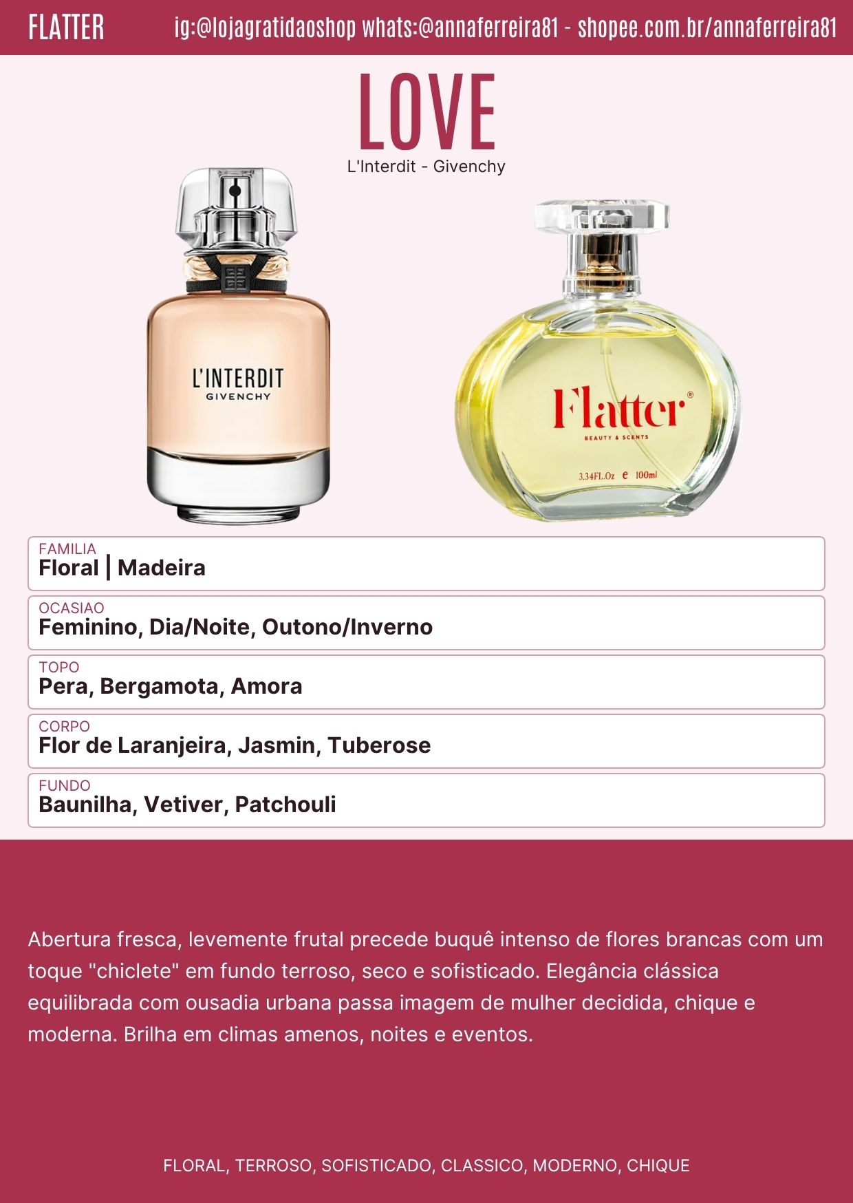 Ficha Perfume Love