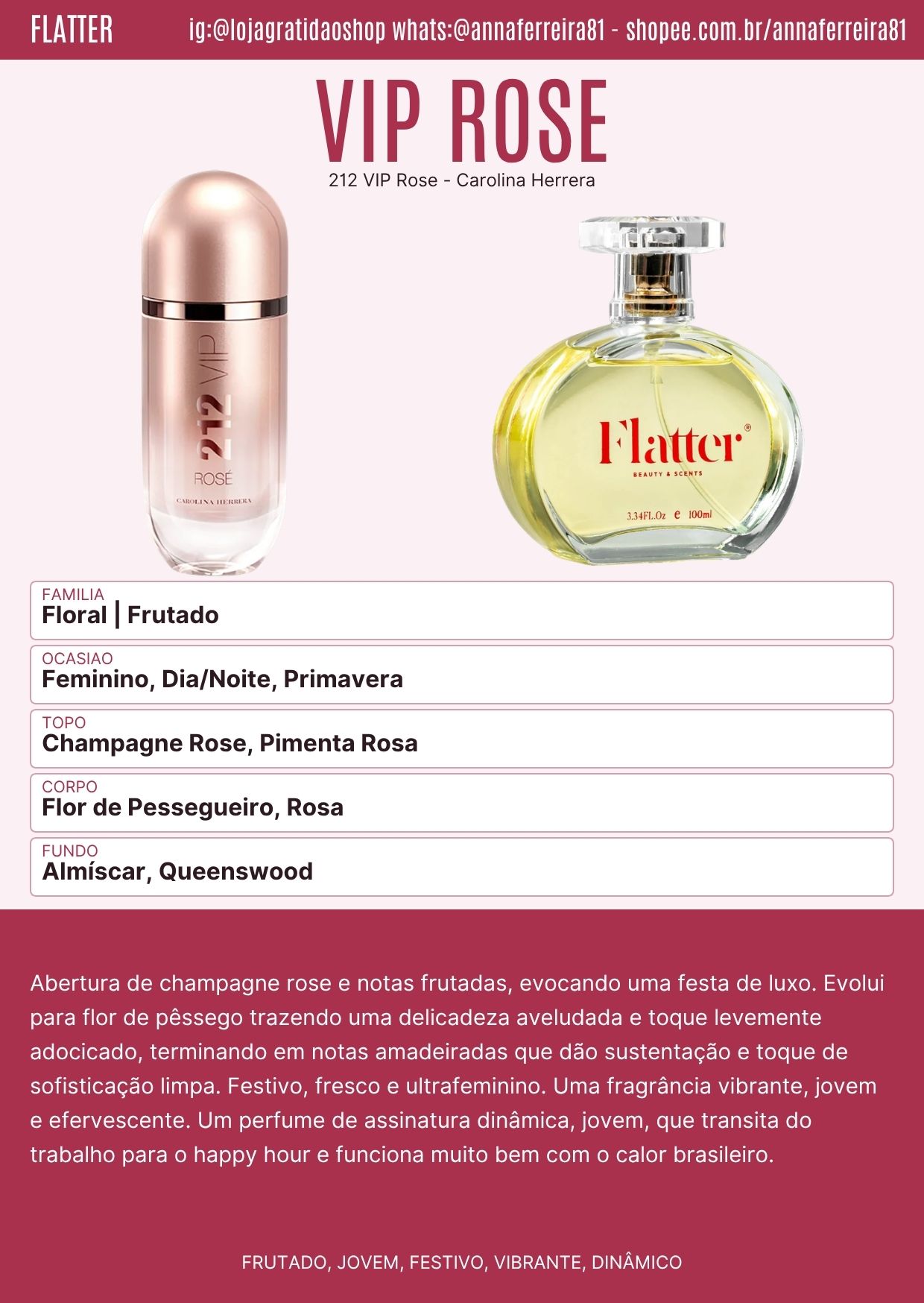 Vip Rose Ficha Perfume Vip Rose
