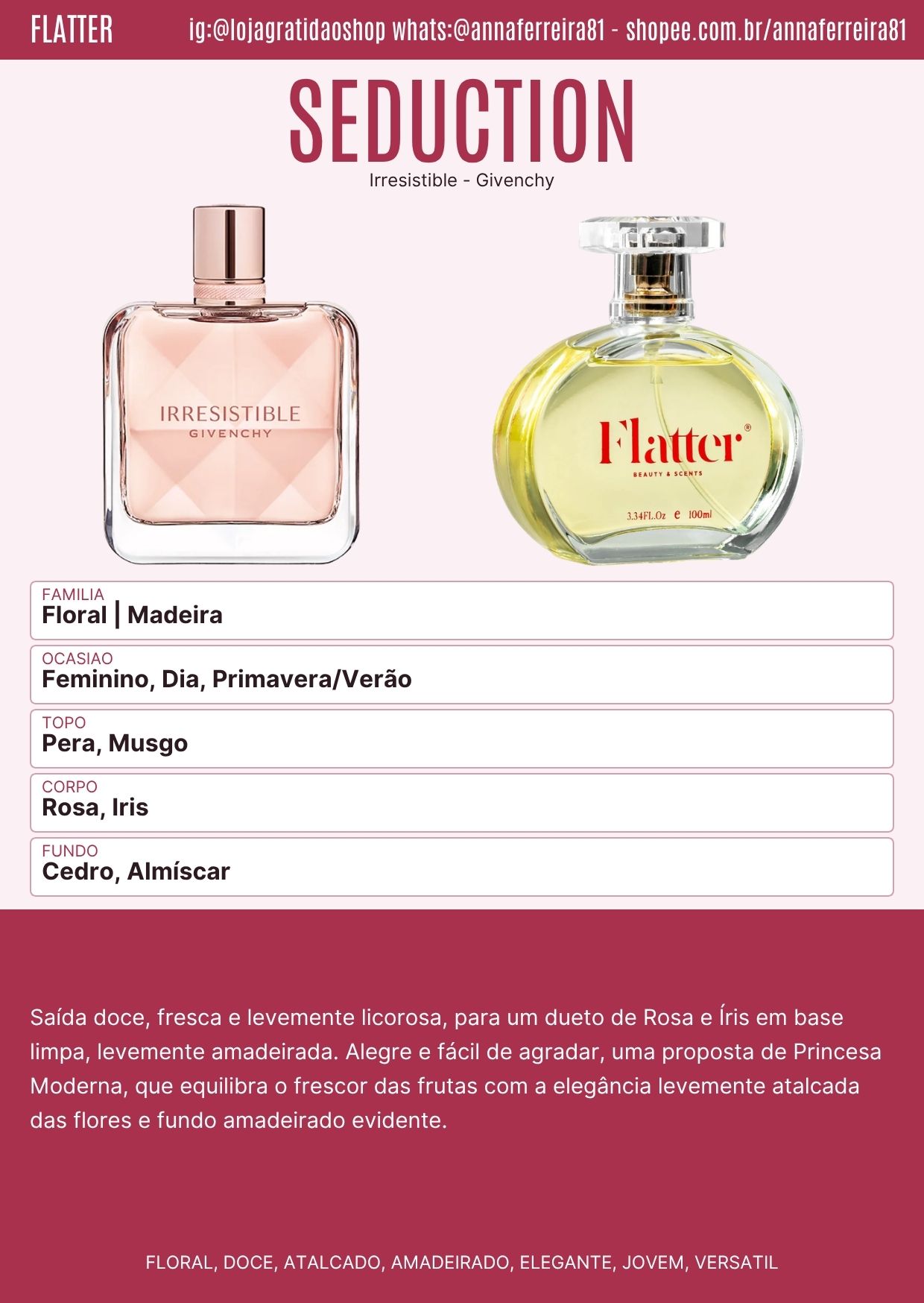 Seduction Ficha Perfume Seduction