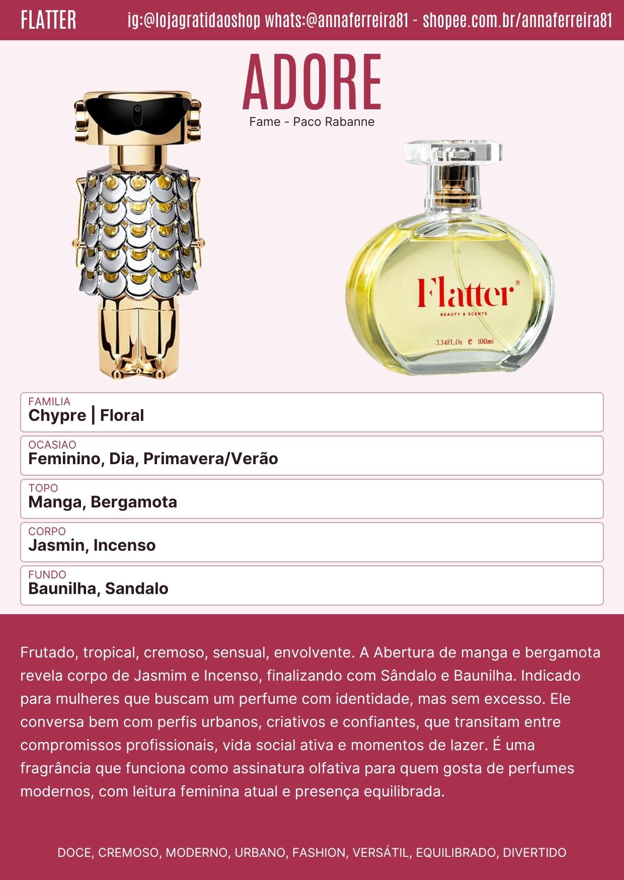 Adore Ficha Perfume Adore