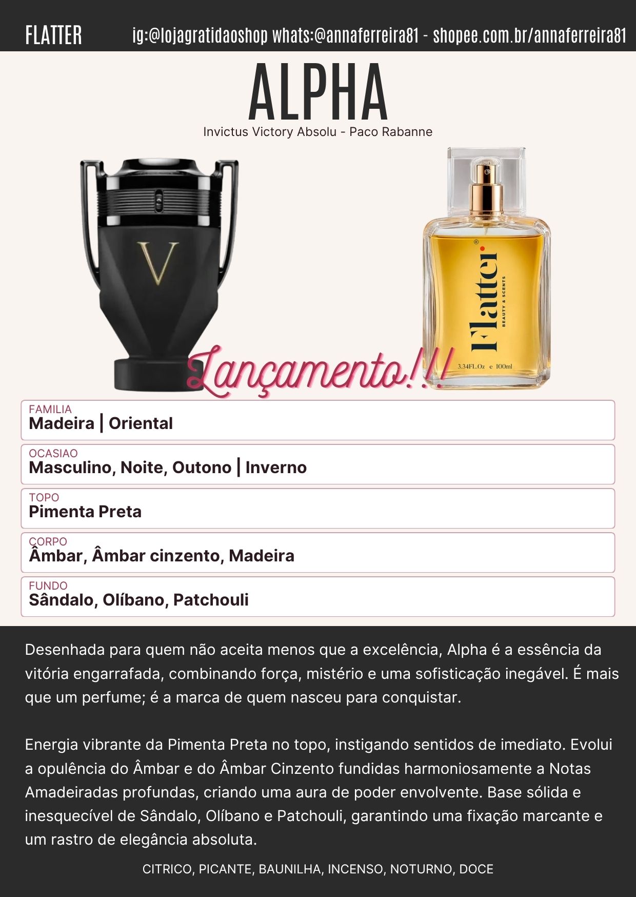 Alpha Ficha Perfume Alpha