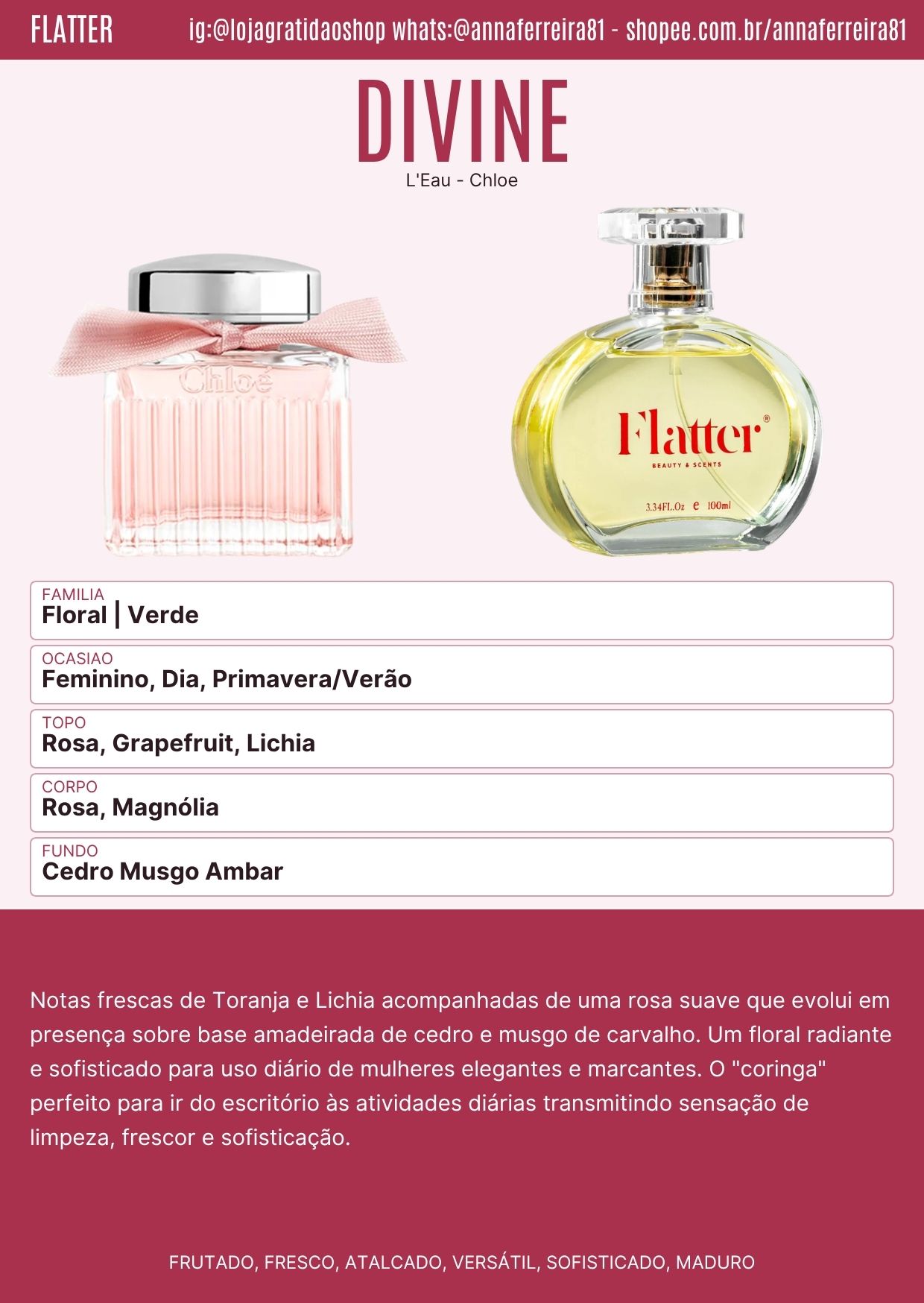 Divine Ficha Perfume Divine