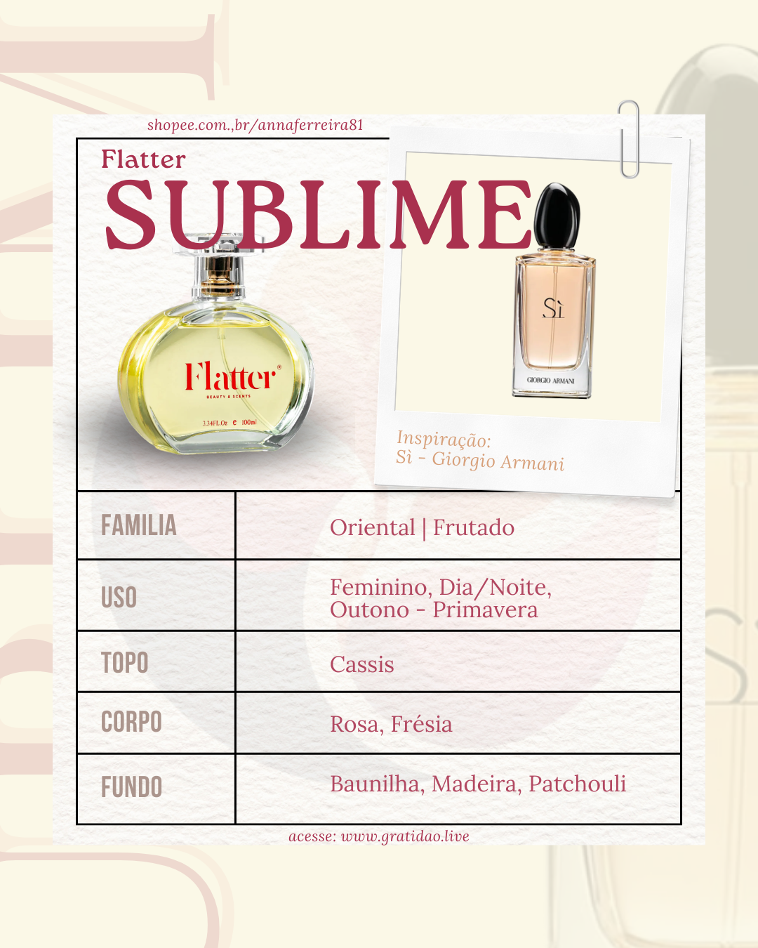 Ficha Perfume Sublime