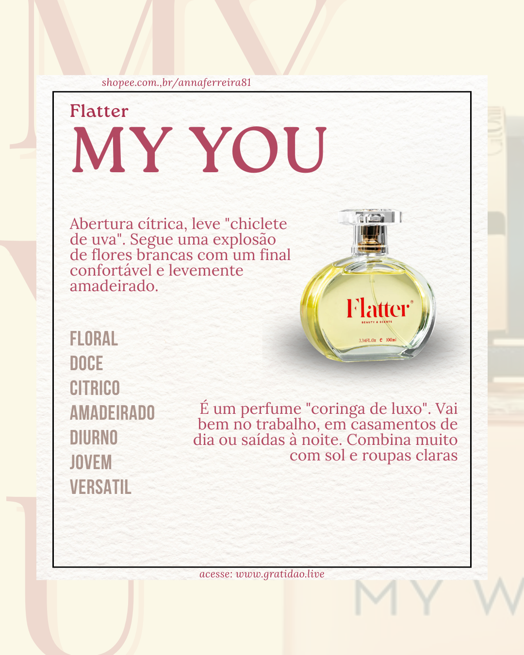 Resenha Perfume My You