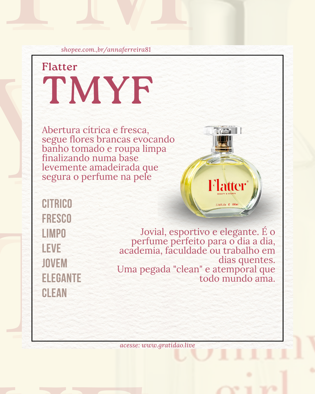 Resenha Perfume TMYF