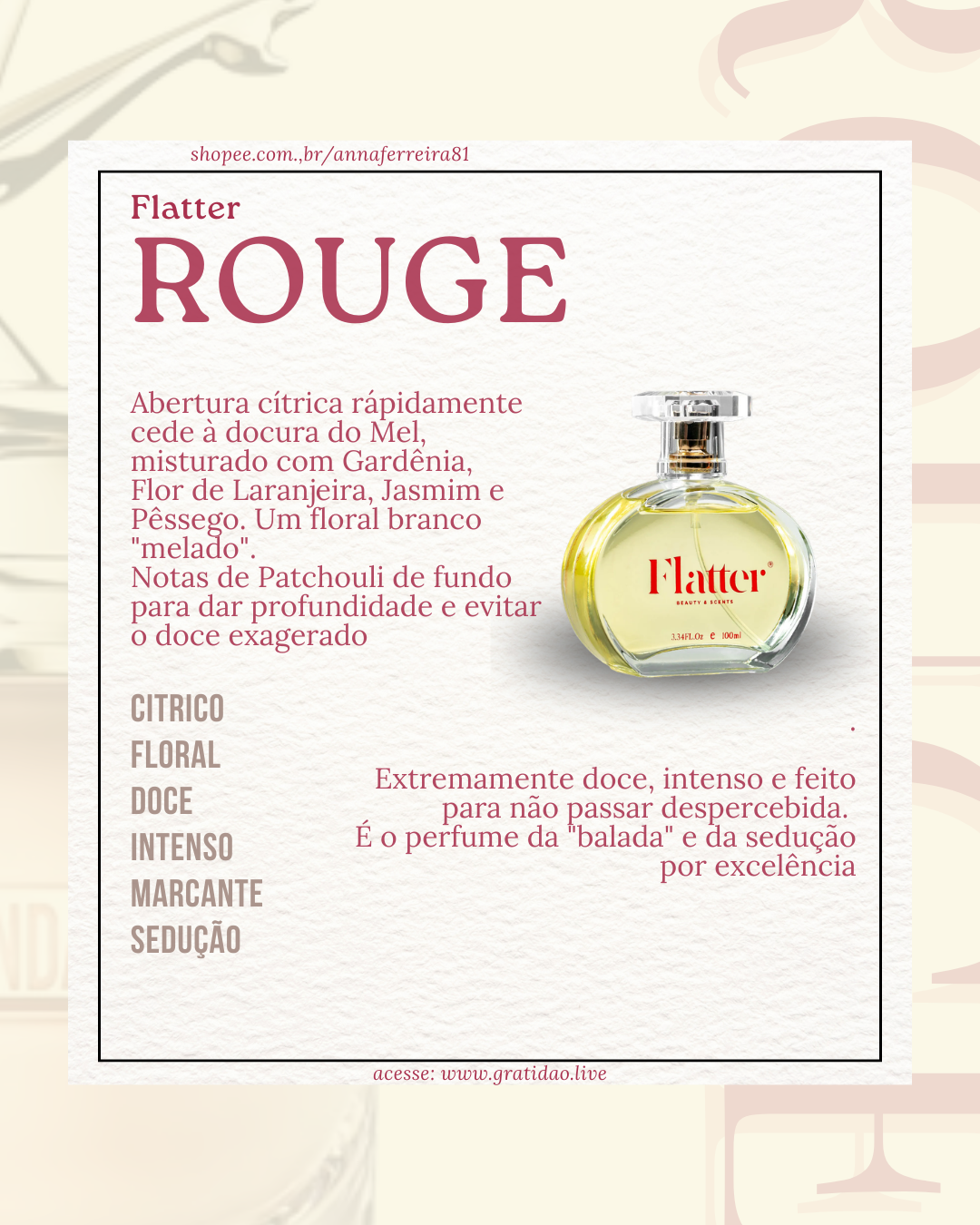 Resenha Perfume Rouge
