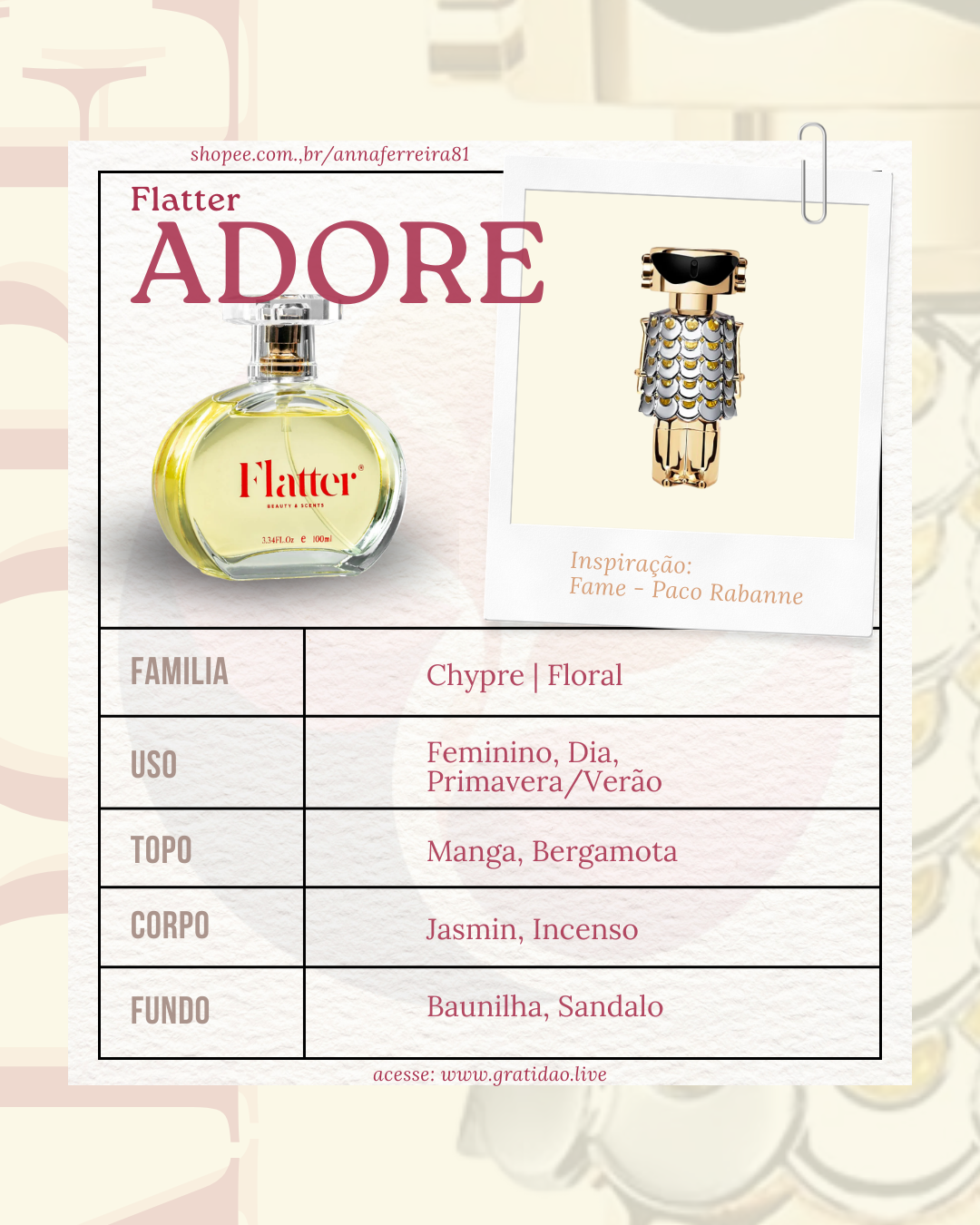Ficha Perfume Adore