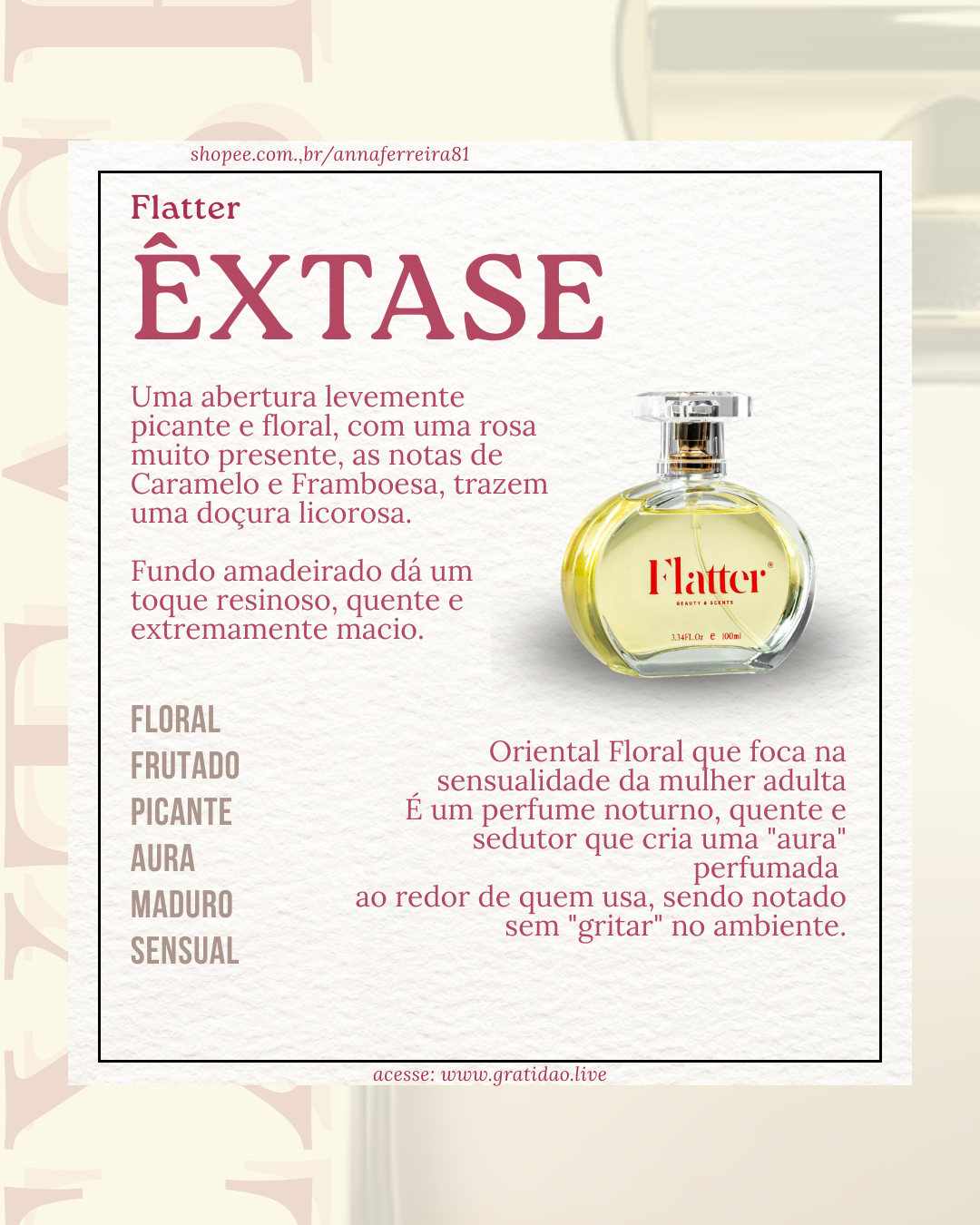 Resenha Perfume Êxtase