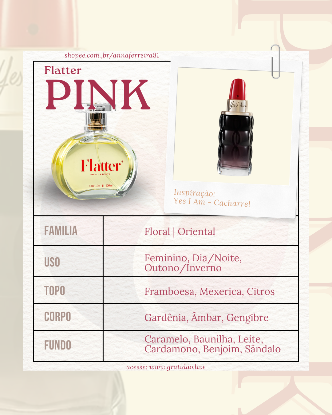 Ficha Perfume Pink