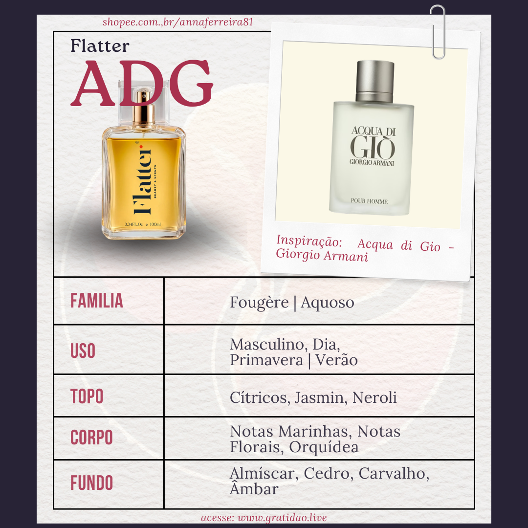 ADG Ficha 1:1 Perfume ADG