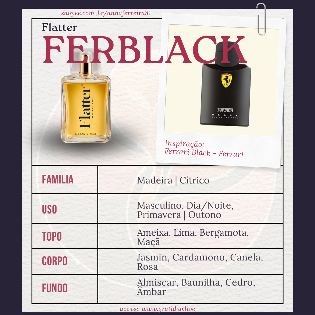 Ferblack Ficha 1:1 Perfume Ferblack