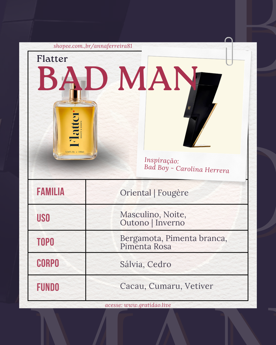 Ficha Perfume Bad Man