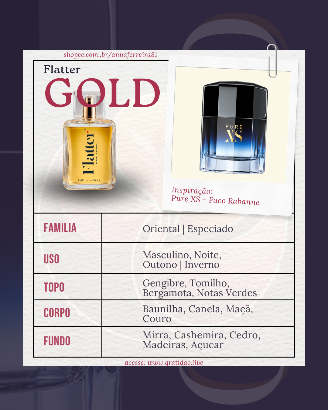 Ficha Perfume Gold