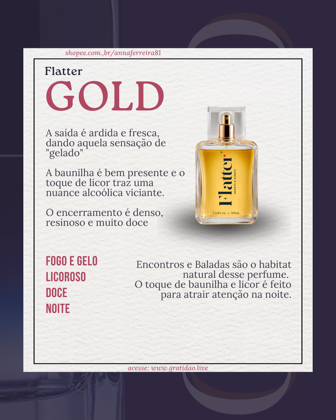 Resenha Perfume Gold