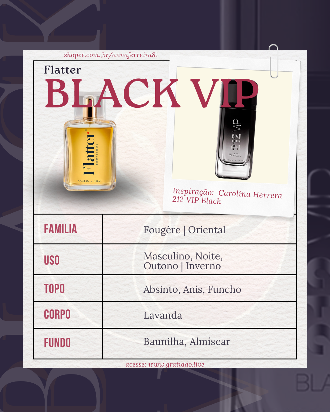 Ficha Perfume Black VIP