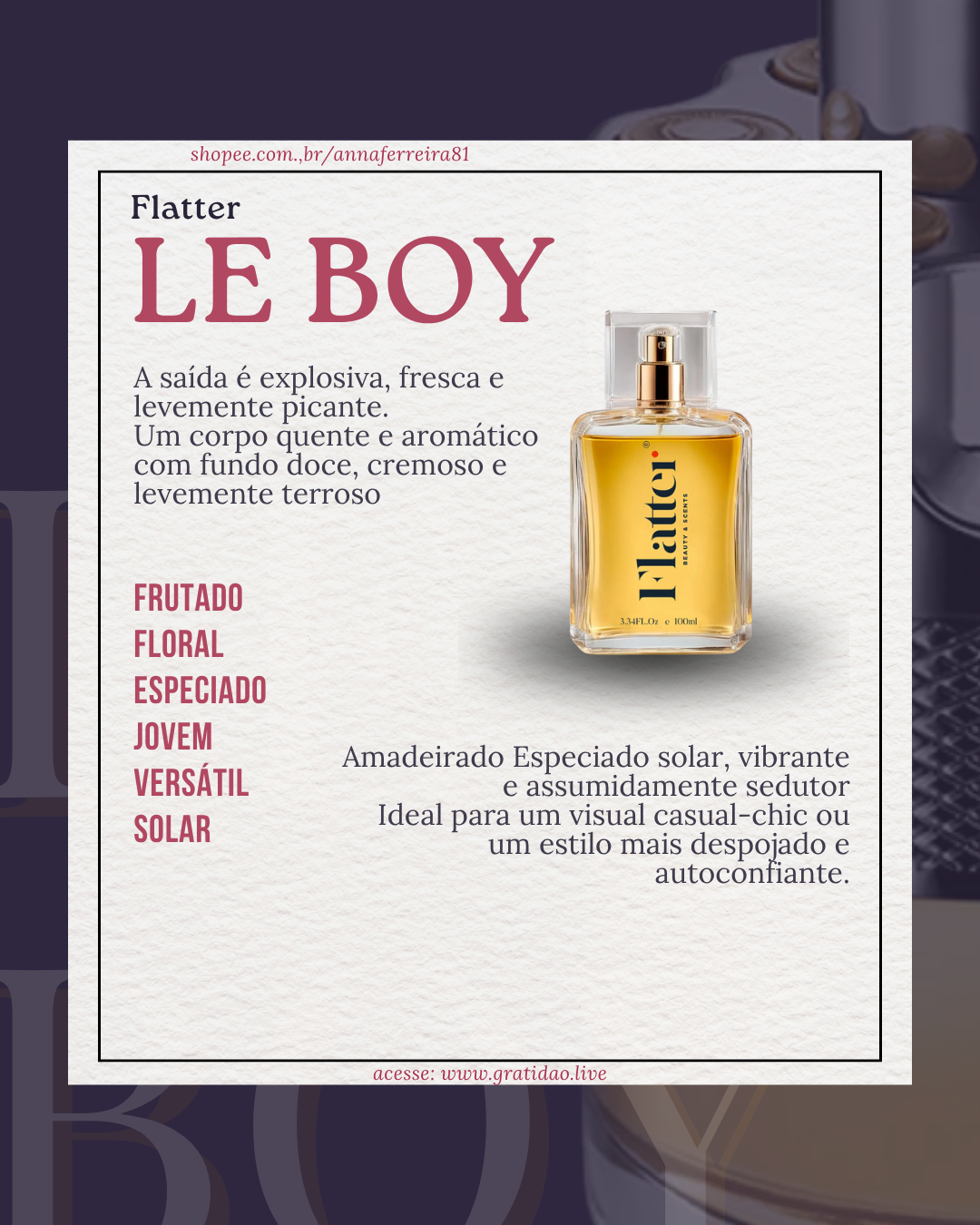 Resenha Perfume Le Boy