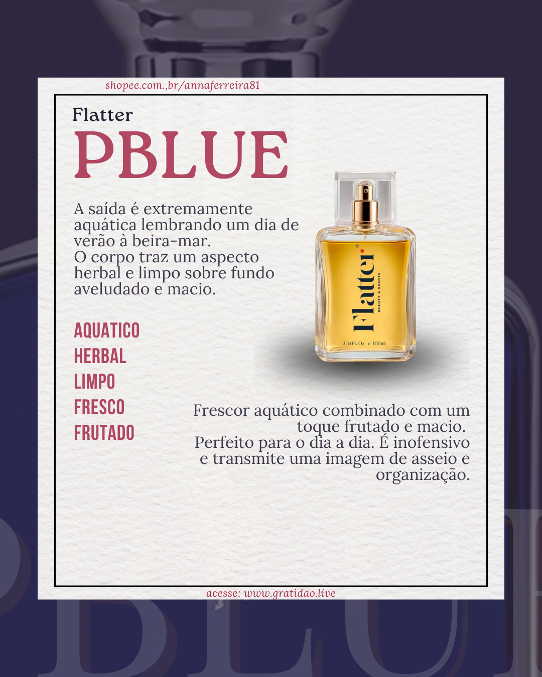 Resenha Perfume PBlue