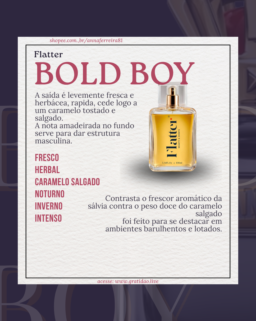 Resenha Perfume Bold Boy