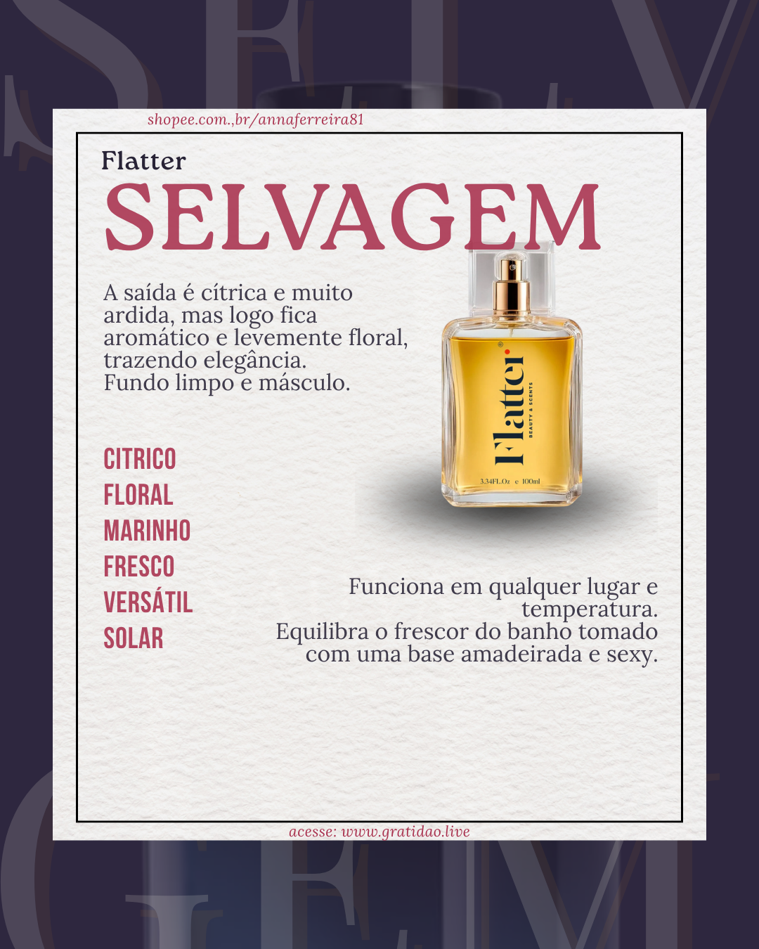 Resenha Perfume Selvagem