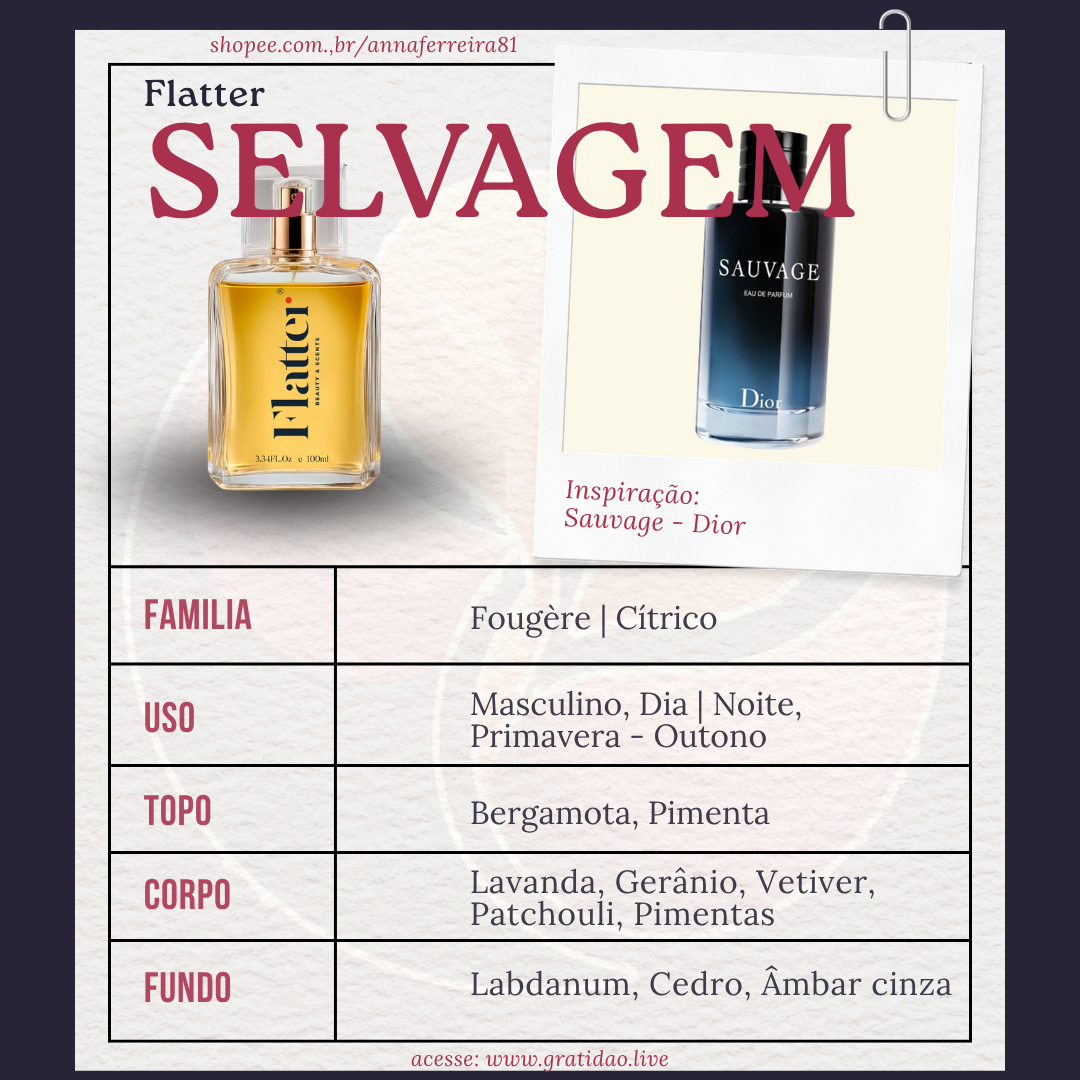 Selvagem Ficha 1:1 Perfume Selvagem