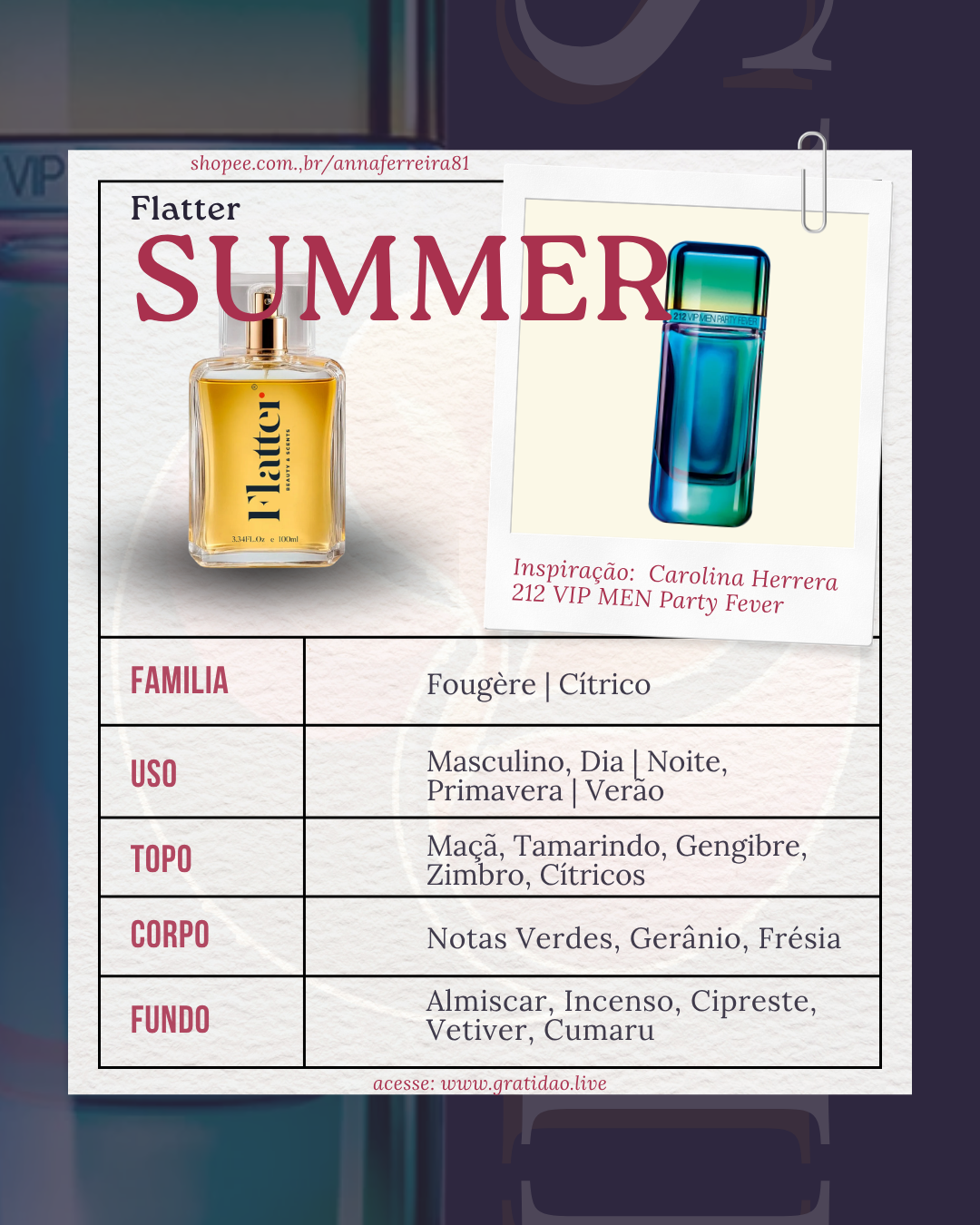 Ficha Perfume Summer