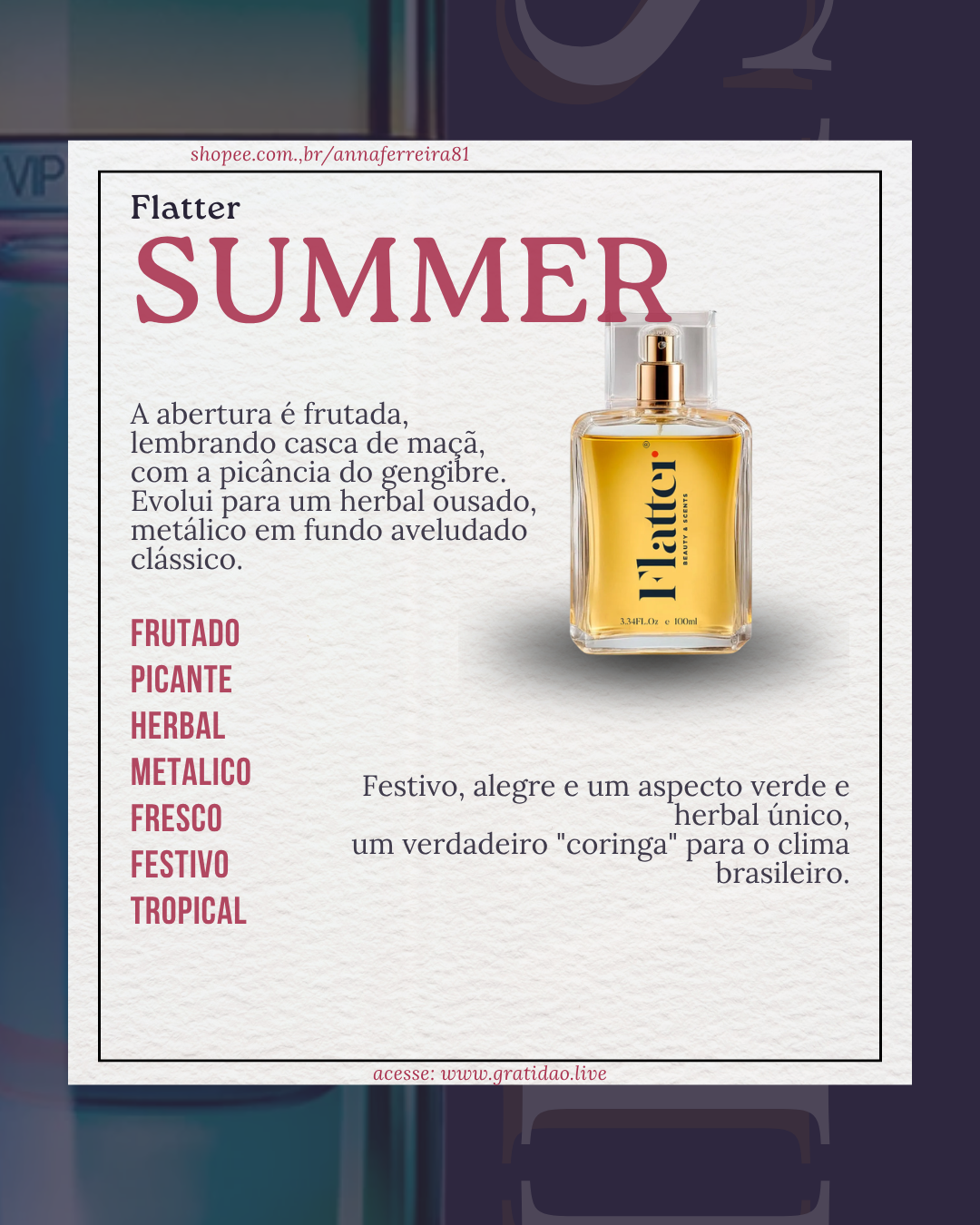 Resenha Perfume Summer