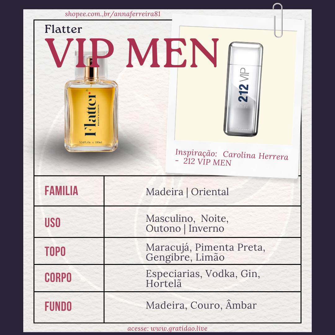 Vip Men Ficha 1:1 Perfume Vip Men