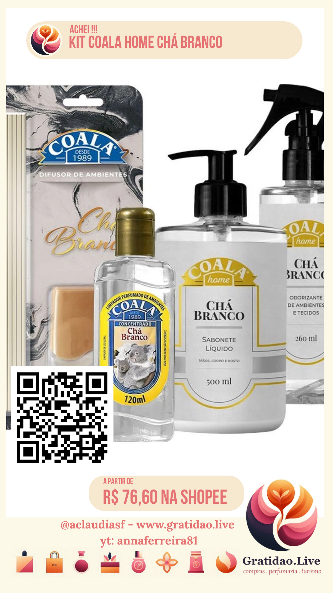 Kit Coala Home Chá Branco
